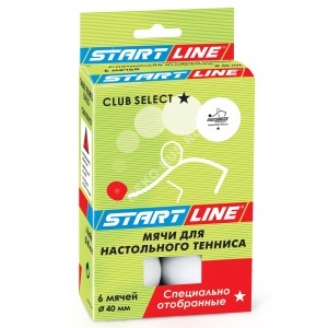 Мячи теннисные Start Line Club Select 1* 6шт белые