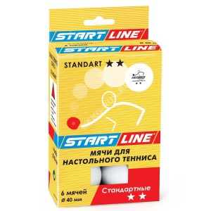 Мячи теннисные Start Line Standart 2* 6шт белые