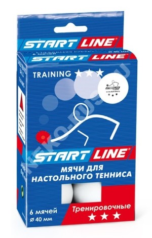 Мячи теннисные Start Line Training 3* 6шт белые