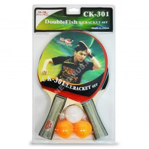 Набор теннисный ракетки Double Fish 2шт, мячи CK-301 3шт